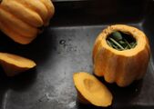 If they are an odd shape, roast them upside-down. Slice off the base instead of the top