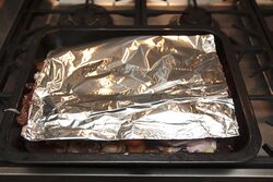 Just covered with tin foil