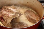 Simmering the duck