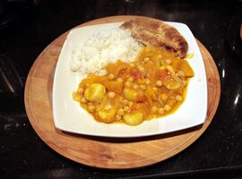 Pumpkin and chickpea curry