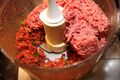 Minced chorizo and herbs with ground beef