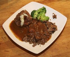 Silverside of beef in a pressure cooker (PC)