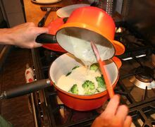 Broccoli and cauliflower cheese