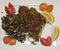 Thumbnail for File:Baked cod with a pesto and Parmesan crust recipe.jpg