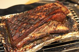 Slow roast herby pork belly