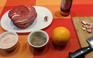 Pulled beef in Guinness and orange, the ingredients