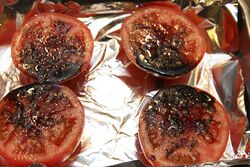 Beefsteak tomatoes and balsamic vinegar