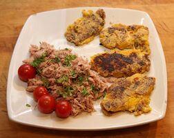 Llapingachos (Cheesy potato cakes)