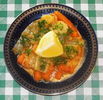 Barbunya plakisi (Red mullet plaki)