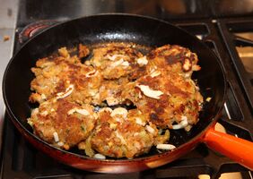 Crispy crayfish patties