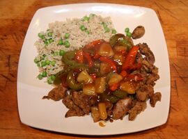 Sweet and sour chicken livers