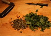 Hot mint and caper sauce