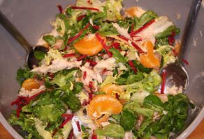 Smoked mackerel and tangerine salad